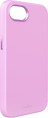 Picture of Puro Liquid Silicon Cover "ICON MAG PRO" with Magsafe, metal buttons and camera ring for iPhone 16E, pink