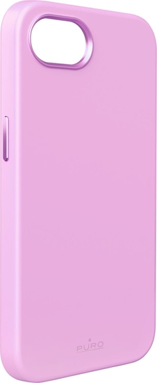 Picture of Puro Liquid Silicon Cover "ICON MAG PRO" with Magsafe, metal buttons and camera ring for iPhone 16E, pink