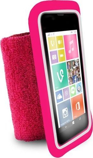 Picture of Puro PURO Running Band - Uniwersalna frotka do biegania do smartfonów max 4.3" + key pocket (róowy)