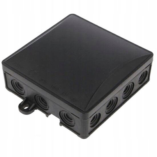 Picture of Pawbol Puszka instalacyjna A.0064C hermetyczna natynkowa 90x90 klik IP54 czarny