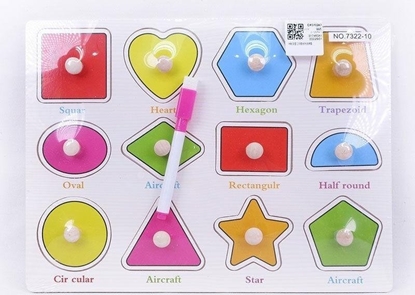 Attēls no Puzzle drewniane ksztaty