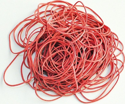 Picture of Q-Connect Gumki recepturki Q-CONNECT, 100g, rednica 50mm, czerwone