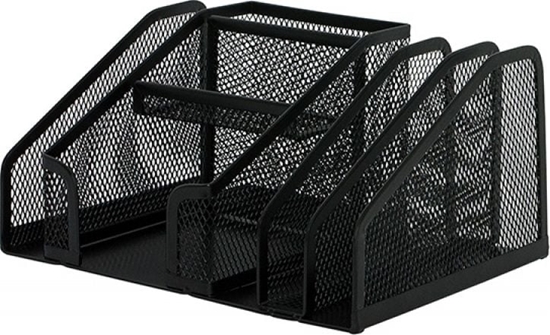 Picture of Q-Connect PRZYBORNIK NA BIURKO 6 KOMÓR METALOWY CZARNY Q-CONNECT