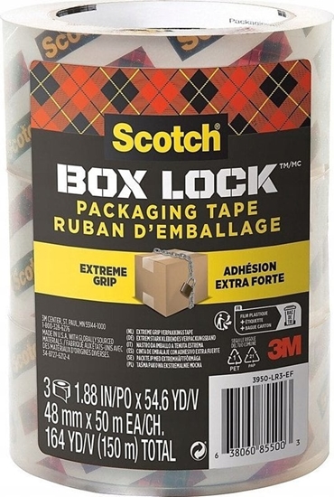 Picture of Q-Connect Tama pakowa SCOTCH®Box Lock, 48mm x 50m, 3szt., transparentna