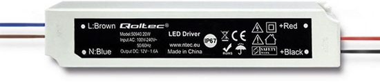 Изображение Qoltec Zasilacz LED Driver 20W 1.6A (50940)