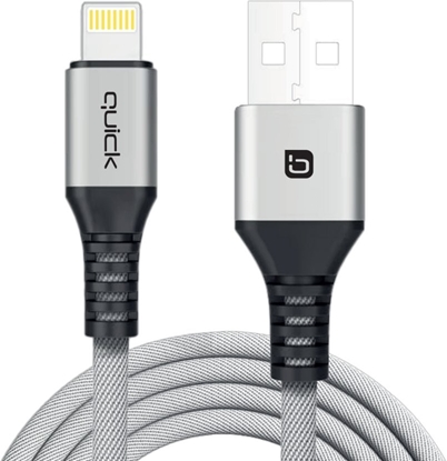 Attēls no Kabel USB Quick USB-A - Lightning 1.5 m Szary (4752168141250)