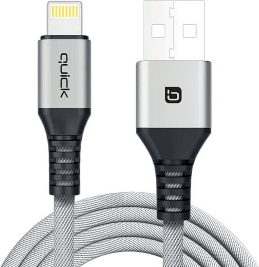Picture of Kabel USB Quick USB-A - Lightning 1.5 m Szary (4752168141250)