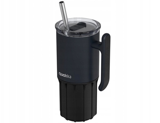 Picture of Quokka Umi - Kubek termiczny ze stali nierdzewnej 720 ml ze somk i silikonow podstawk (Black)