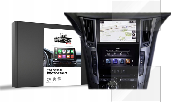 Изображение Radio samochodowe GrizzGlass Folia ceramiczna GrizzGlass CarDisplay Protection do Infiniti Q60 2017-2020 [2w1]