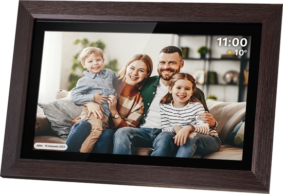 Изображение Ramka cyfrowa Kruger&Matz Cyfrowa ramka Kruger&Matz na zdjcia FRAMEO Wi-Fi 15" drewniana ramka