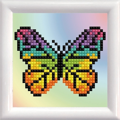 Attēls no Ramka DIAMOND DOTZ DIAMOND DOTZ WITH FRAME RAINBOW BUTTERFLY