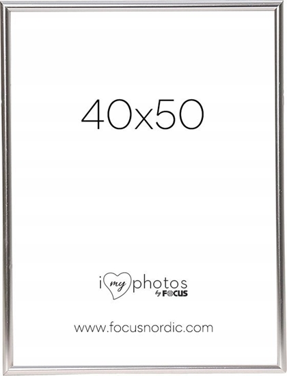 Picture of Ramka Focus Focus Can-Can Shiny Silver 40x50