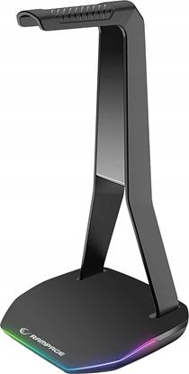 Picture of Rampage Tower T14 Stojak na suchawki, gamingowy RGB, hub 2x USB, czarny