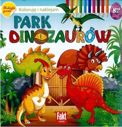 Изображение Ranok Park dinozaurów. Koloruj i naklejam