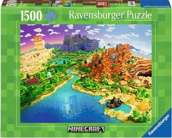 Изображение Ravensburger Puzzle Minecraft World 1500 elementów
