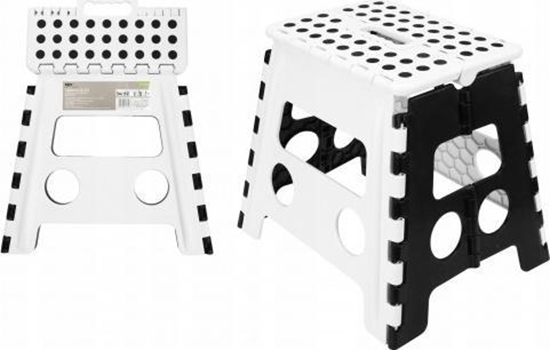 Picture of Ravi RAVI Taboret skadany antypolizgowy ALEX 32cm biao-czarny