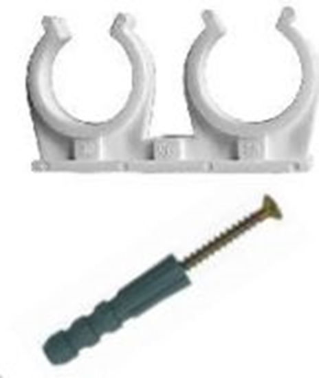 Picture of Red Uchwyt montaowy do rur PP podwójny 28mm (R103705007)