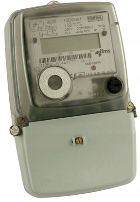 Picture of Red`s Music Licznik energii prdu 1-fazowy 5/60A 12EA5rn-G12W-WZ-TE wzorcowany dwutaryfowy G12W Tauron Energa elektroniczny na podlicznik Pafal Apator