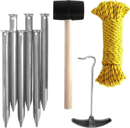 Picture of Redcliffs Akcesoria do namiotu kempingowy zestaw akcesoriów ledzie motek linka hak 9 elementów