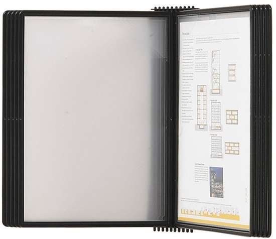 Picture of Registersystem A4 Easymount für 10 Hüllen schwarz - zur Wandmontage - exkl. Taschen