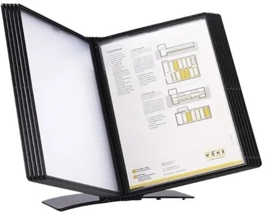 Picture of Registersystem A4 Easymount t/10 lommer sort bordmodel