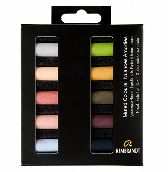 Picture of Rembrandt Soft pastel set Muted Colours | 10 half pastels