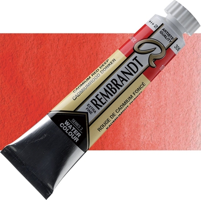 Attēls no Rembrandt Watercolour Tube Cadmium Red Deep 306