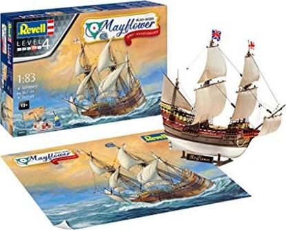 Picture of Revell 05684 Mayflower-400th Anniversary Prawdziwie oryginalny zestaw modeli do skadania dla zaawansowanych uytkowników, z podstawowymi akcesoriami, niepomalowany