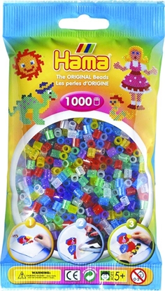 Attēls no Revell Hama midi perler 1000stk transp. glitter mix