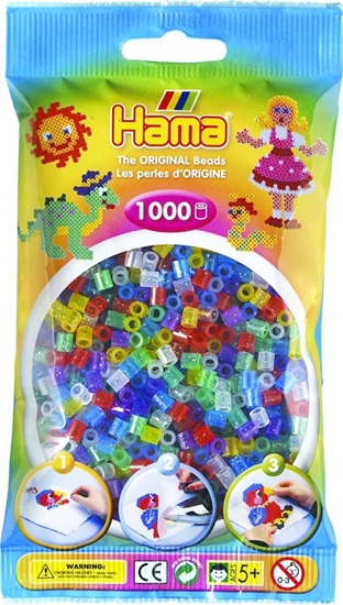 Picture of Revell Hama midi perler 1000stk transp. glitter mix
