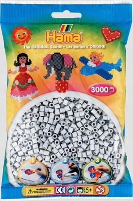 Attēls no Revell Hama midi perler 3000stk lys grå