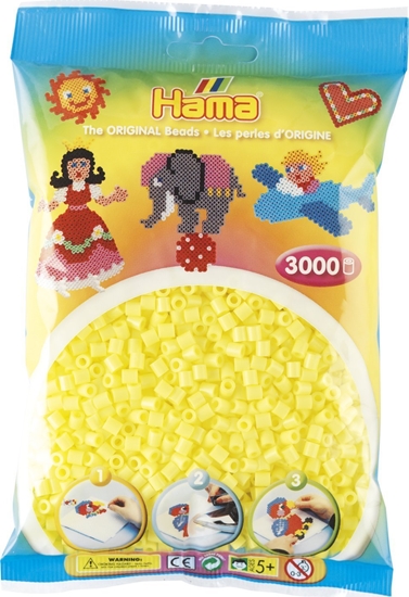 Picture of Revell Hama midi perler 3000stk pastel gul