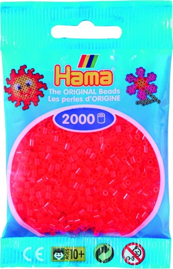 Picture of Revell Hama mini perler neon rød