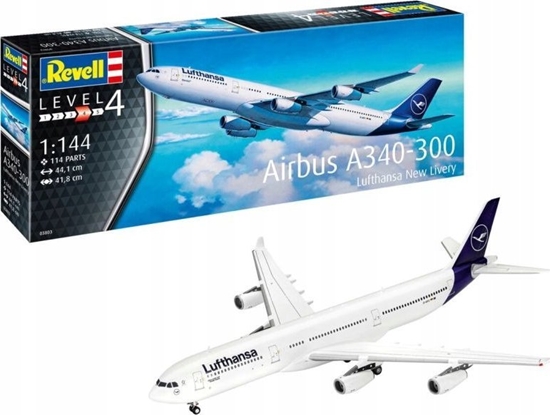 Изображение Revell Model plastikowy A340-300 Lufthansa New Livery 1/144