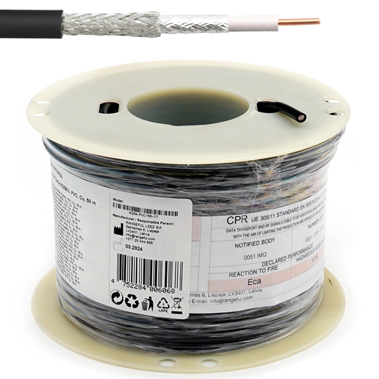 Изображение RG58U 50m (194ft) Low Loss RF Coaxial Cable 50 Ohm