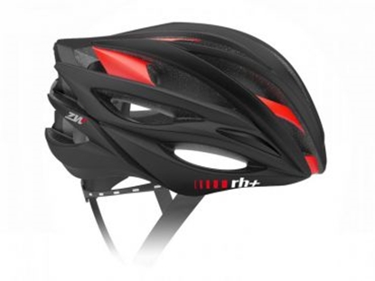 Attēls no RH+ Kask rowerowy ZW Matt Black-Bridge Shiny Green r. L/XL (EHX6050)