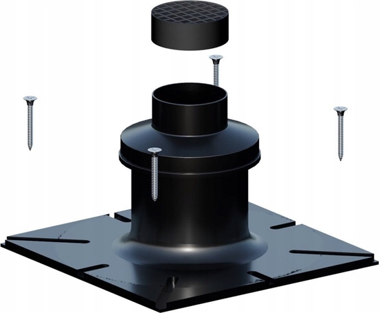 Picture of Ricom PLYTA DACHOWA PLASKA PP DN80 Z DEFLEKTOREM