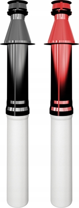 Picture of Ricom WYJSCIE PIONOWE KONC +OBEJMA (CZERWONE) DN60/100