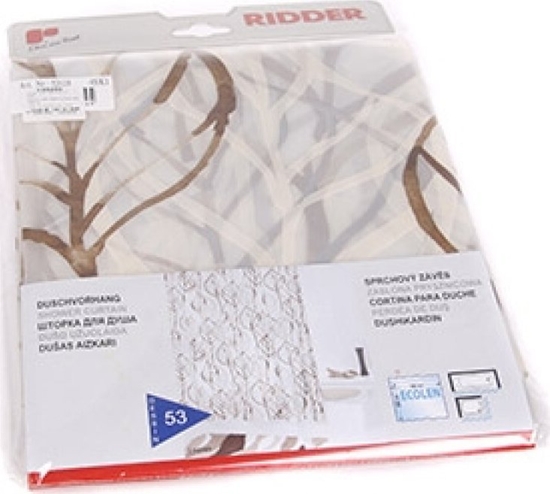 Picture of Ridder BATHROOM CURTAIN LEAVES BROWN 32618