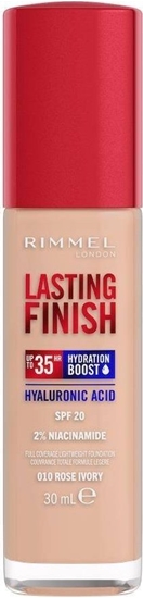 Picture of Rimmel  Lasting Finish 35H silnie nawilajcy i dugotrwale kryjcy podkad do twarzy z filtrem SPF20 010 Rose Ivory 30ml
