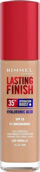 Picture of Rimmel  Lasting Finish 35H silnie nawilajcy i dugotrwale kryjcy podkad do twarzy z filtrem SPF20 160 Vanilia 30ml