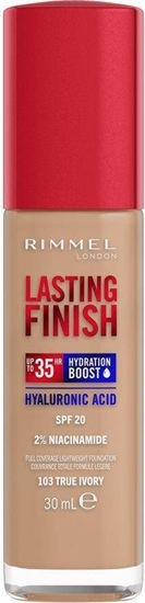Picture of Rimmel  RIMMEL_Lasting Finish 35H silnie nawilajcy i dugotrwale kryjcy podkad do twarzy z filtrem SPF20 103 True Ivory 30ml