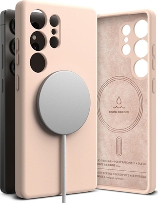 Attēls no RINGKE SILICONE MAGNETIC MAGSAFE GALAXY S25 ULTRA PINK SAND