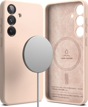 Attēls no RINGKE SILICONE MAGNETIC MAGSAFE GALAXY S25+ PLUS PINK SAND
