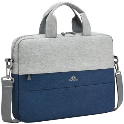 Attēls no Rivacase 7522 GREY/DARK BLUE torba na laptop 35,6 cm (14") Aktówka Niebieski, Szary