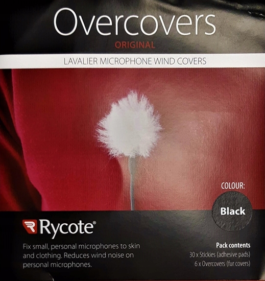 Изображение Rycote Overcovers, Black - 6 fur /30 Stickies