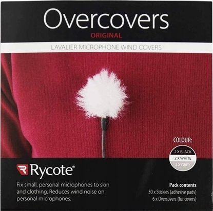 Attēls no Rycote Rycote Overcovers, Mix Color - 6 fur /30 Stickies
