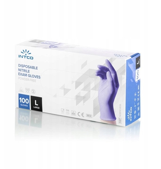 Изображение RKAWICE NITRYLOWE NIEBIESKIE A'100 L