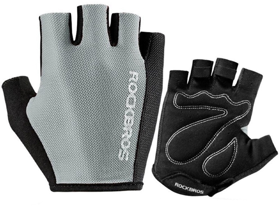 Изображение Rkawiczki rowerowe bez palców rozmiar XXL szare Rkawiczki rowerowe bez palców rozmiar XXL szare