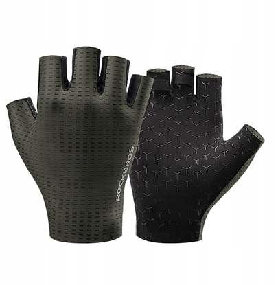 Изображение Rkawiczki rowerowe Rockbros oddychajce, krótkie palce, rozmiar: XL - zielone